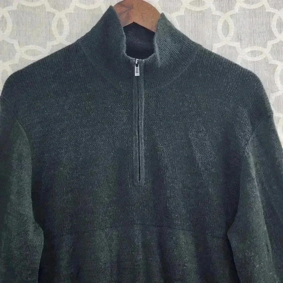 Calvin Klein Merino Wool Blend Green Mock neck Pullover Sweater‎ Men's L - Picture 2 of 8